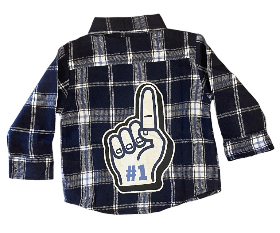 Mish Infant Foam Finger Flannel Cobalt