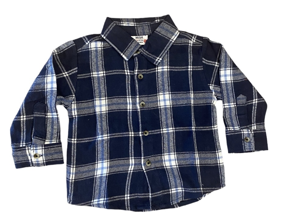 Mish Infant Foam Finger Flannel Cobalt