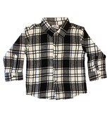 Little Mish  Black Plaid Bolt Flannel