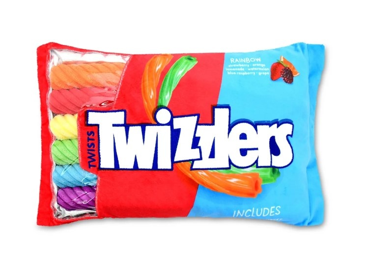 Iscream Rainbow Twizzlers Plush Pillow
