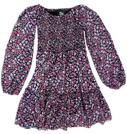 FBZ DK Pink Floral Mesh Dress