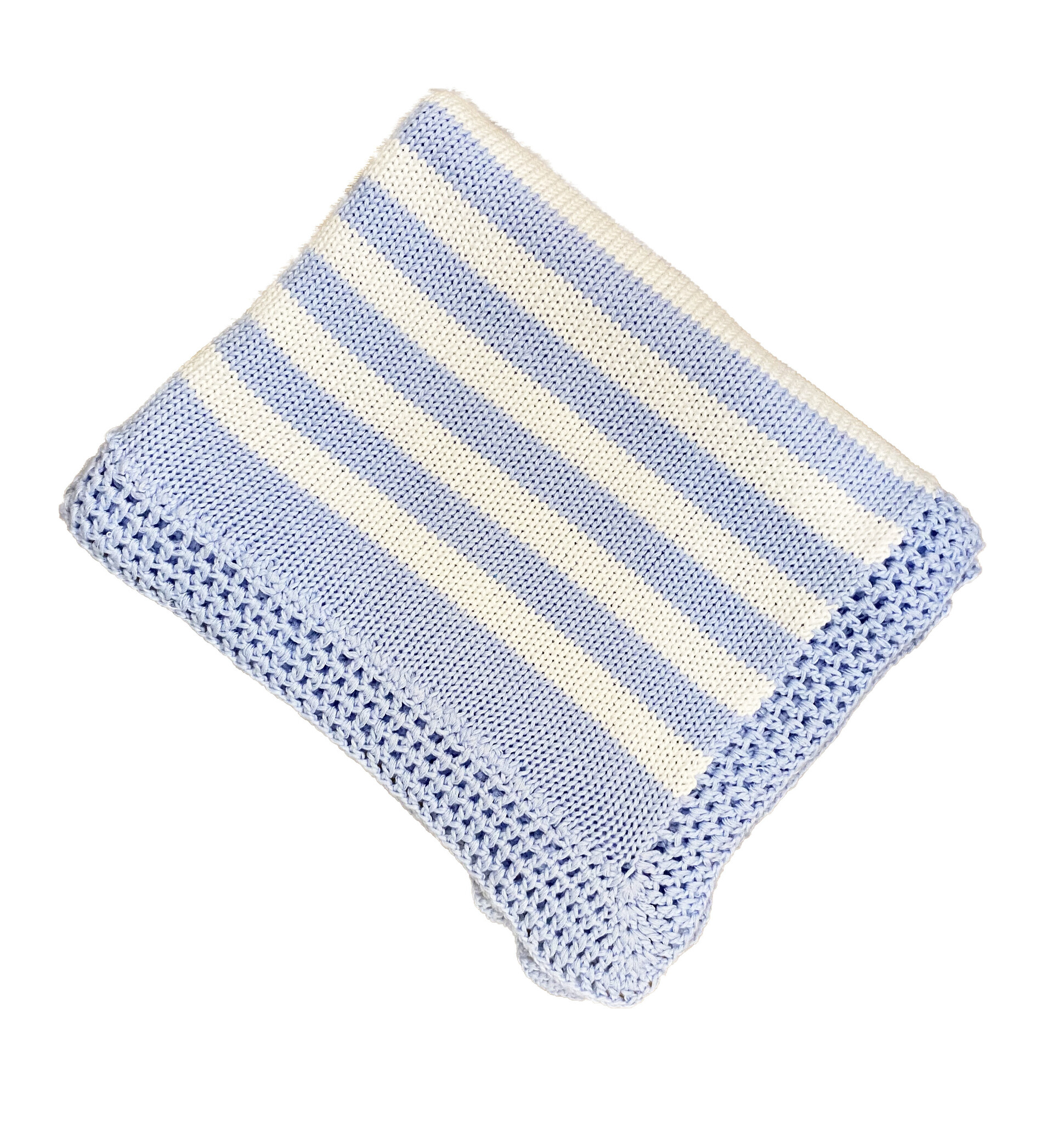 Gita Light Blue & White Blanket