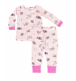 Angel Dear Pink Puppies PJ Set