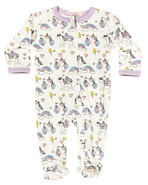 Baby Steps Rainbow Unicorn Footie