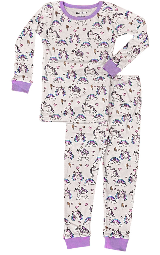 Baby Steps Rainbow Unicorn Infant PJ Set