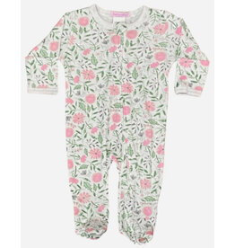 Baby Steps Watercolor Flower Footie