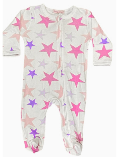 Baby Steps Pink/Lilac Star Footie