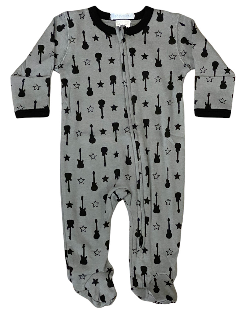 Baby Steps Coal Guitar Footie