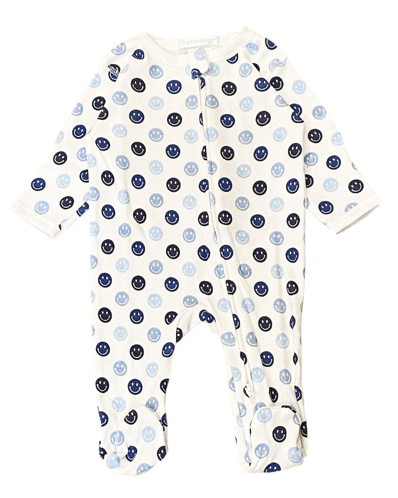 Baby Steps Blue Smiles Footie