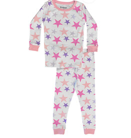 Baby Steps Pink/Lilac Star 2pc PJ Set