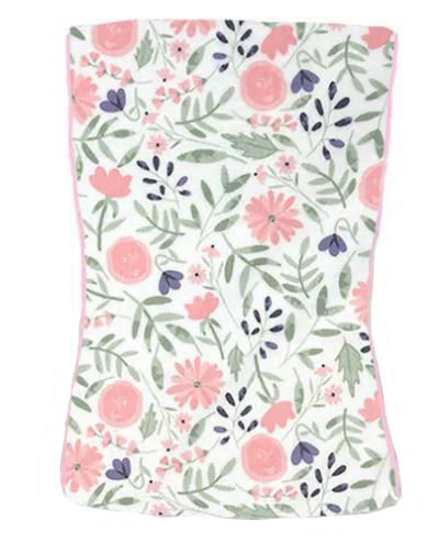 Baby Jar Watercolor Flower Burp Cloth