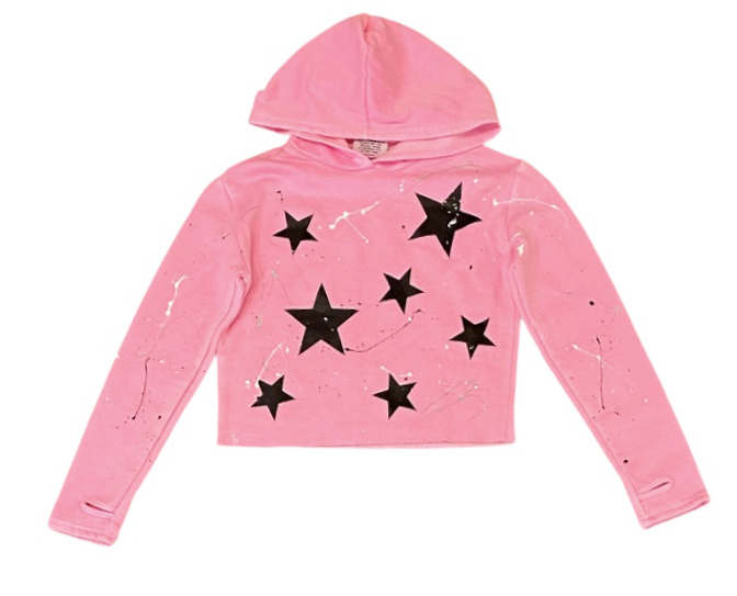 Firehouse Neon Pink  Splatter Star Hoodie