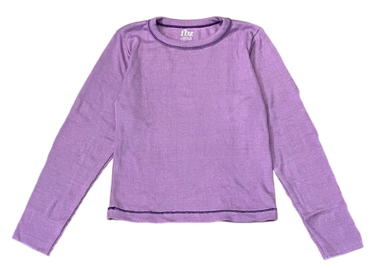FBZ Purple Stitch Rib Top