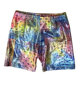 Social Butterfly Infant Rainbow Bandana Lame Bike Shorts