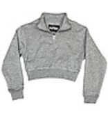 KatieJ NYC Heather Grey Dylan 3/4 Zip Sweatshirt