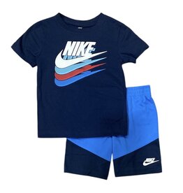 Nike Navy Color block Logo Short Set