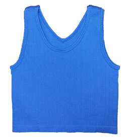 Suzette Cool Blue Reversible Seamless Tank O/S