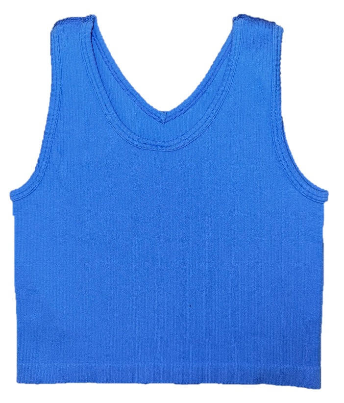 Suzette Cool Blue Reversible Seamless Tank O/S