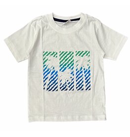 Mish Wht Palm Tree Wave Tee