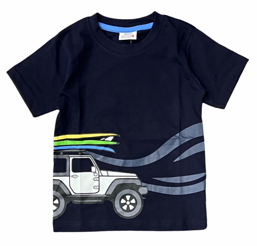 Mish Navy Blue Jeep Infant Tee
