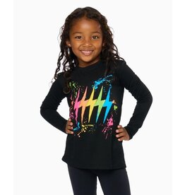 Malibu Sugar Black  Bolt Splatter Top