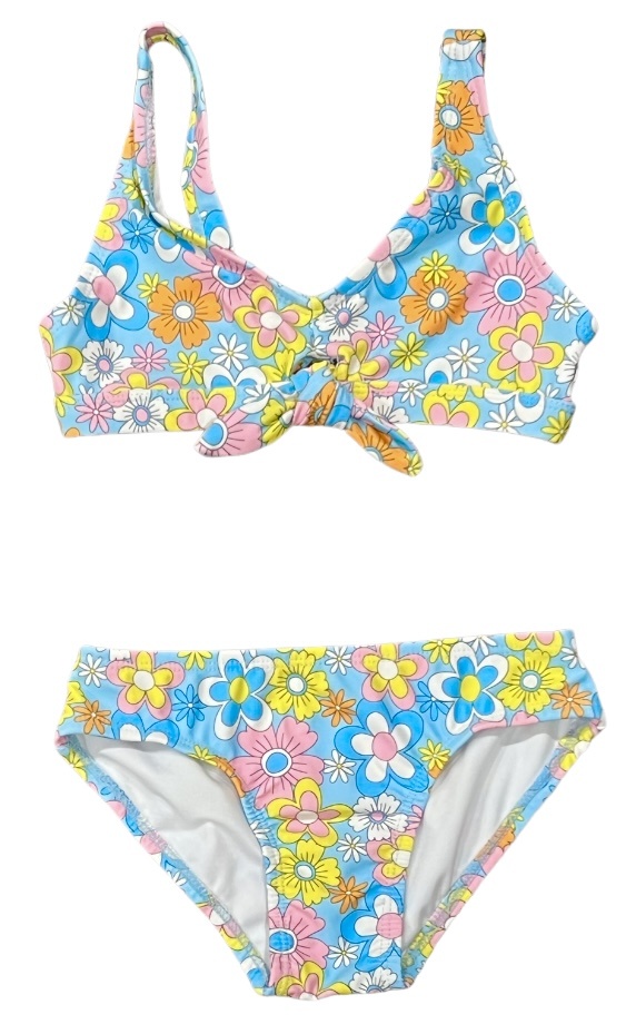 Coral & Reef Chic Floral Front Knot Bikini