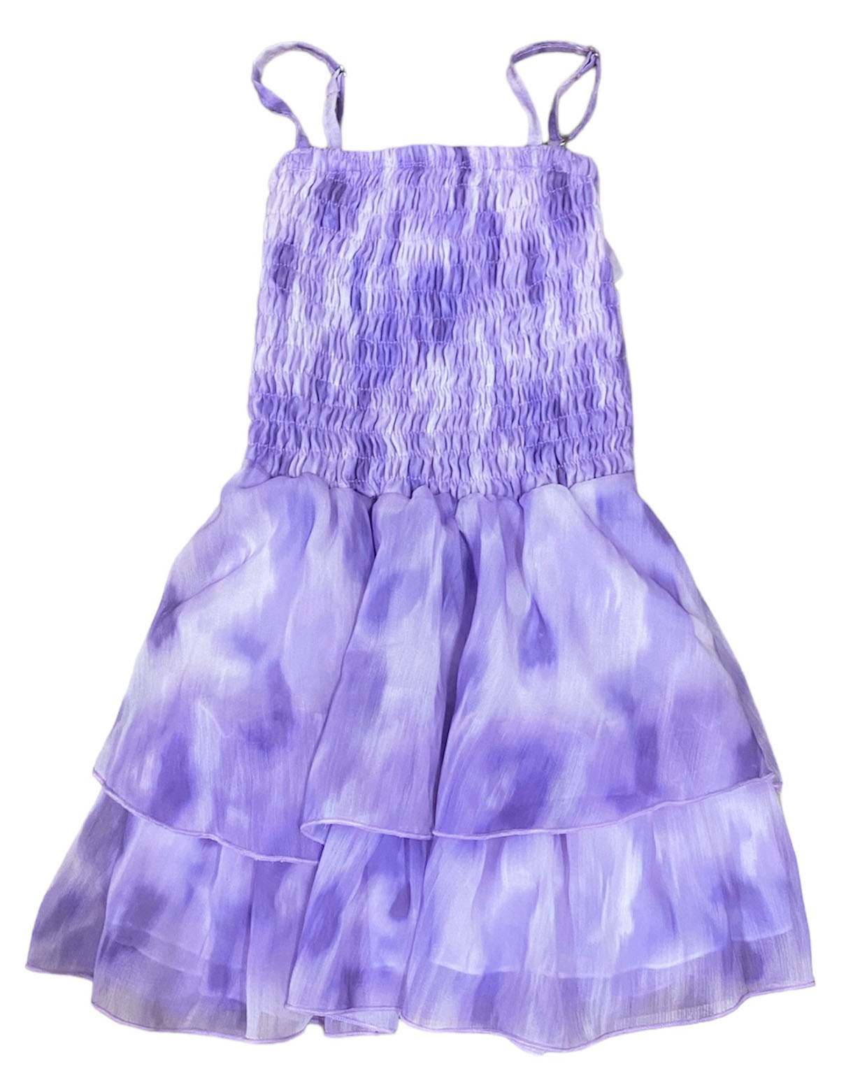 FBZ Purp TD Chiffon Ruched Backtie Dress