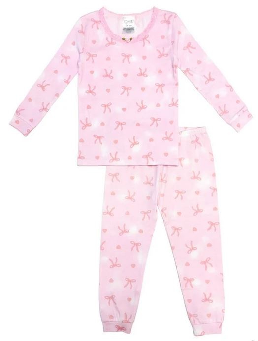 Esme Coquette Bows Infant Pajama Set