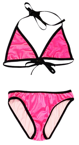 Cruz Neon Pink Shimmer Velvet Bikini