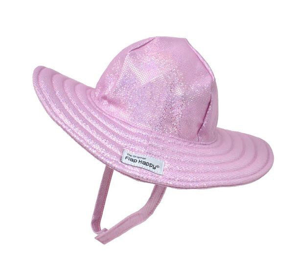 Flap Happy Pink Sparkle Swim Hat