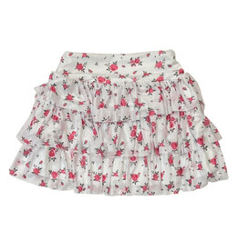 FBZ Raspberry Floral Mesh Skirt