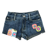 FBZ Crochet Patch Denim Shorts