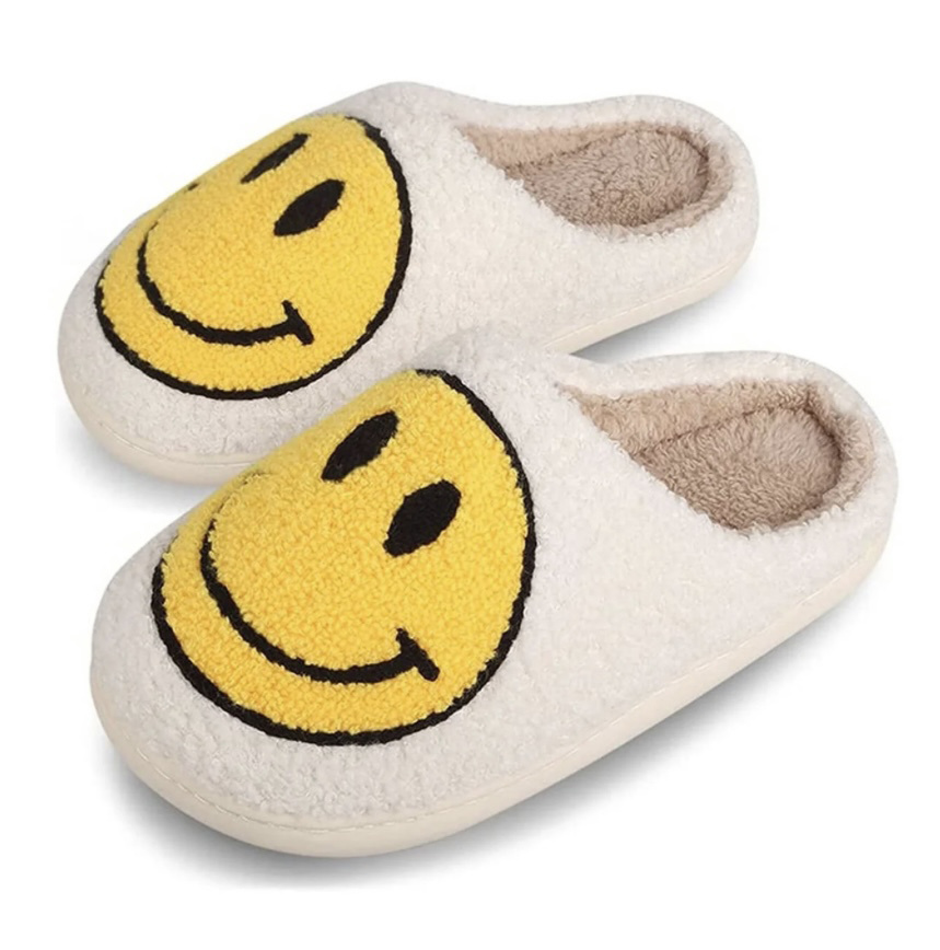 Yellow Smiley Slippers