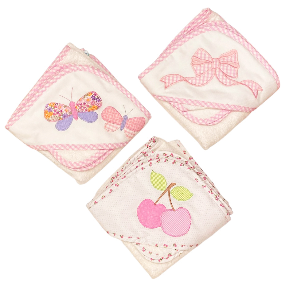 3 Marthas Girl Appliqued Towel Set
