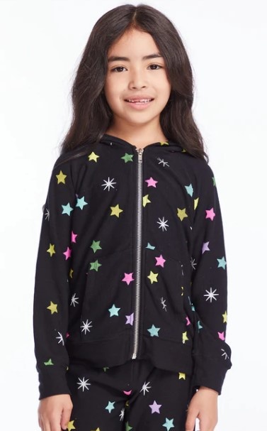 Chaser Rainbow Stars Zip Hoodie