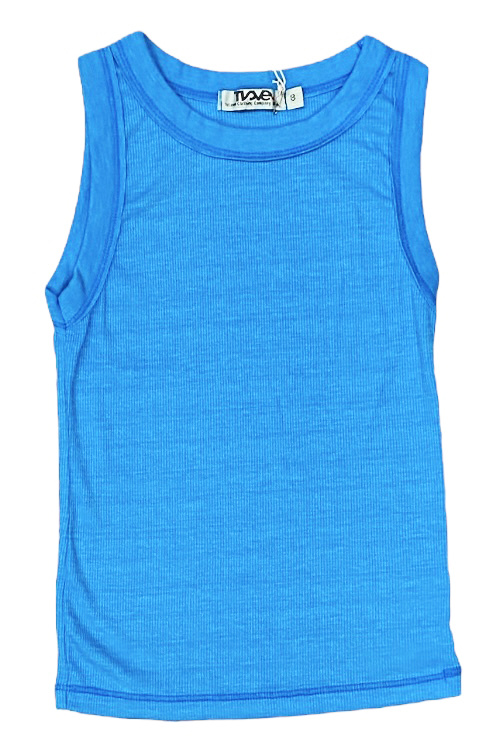 T2Love Neon Turq Ribbed Tank