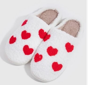 Red Hearts Slippers