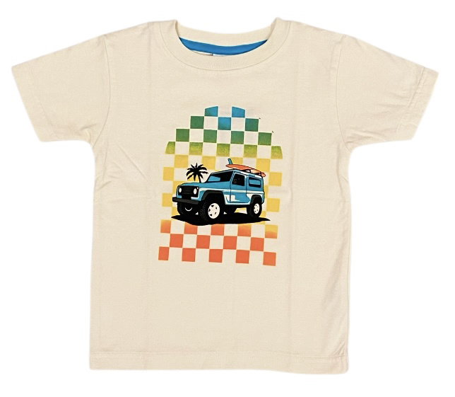 Mish Jeep Check Infant Tee