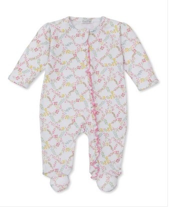 Kissy Kissy Garden Trellis Ruffle Zip Footie
