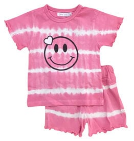 Little Mish Stripe Smiley Infant Short Set