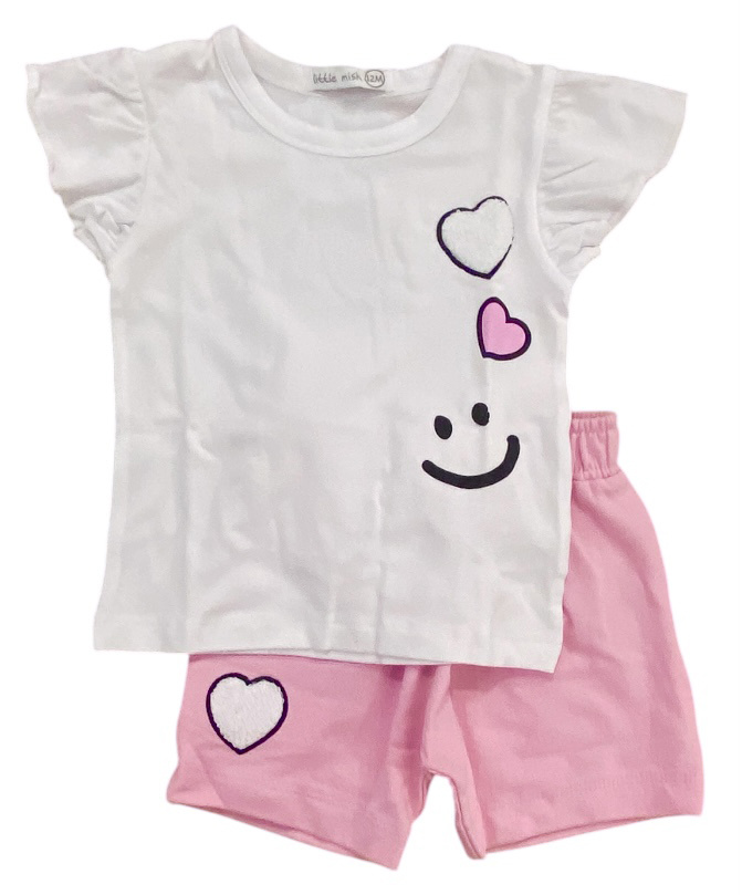 Little Mish Smiley Fun Short Set