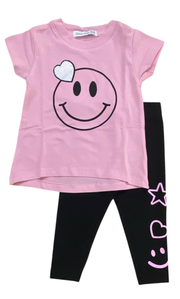 Little Mish Smiley Fun Legging Set