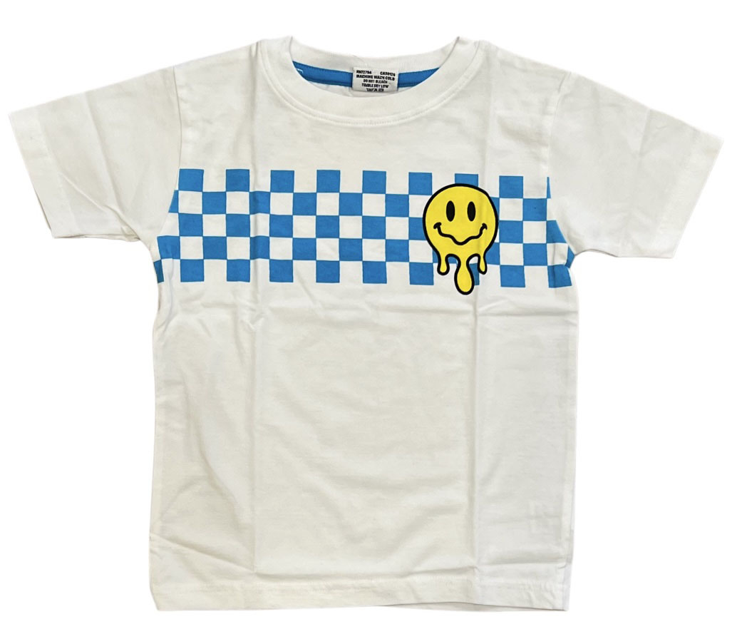 Mish Turq Check Smile Infant Tee