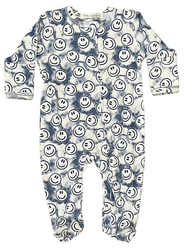 Little Mish DenimTD Smiley Footie