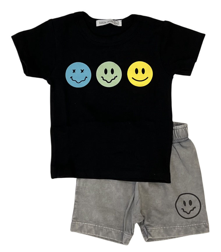 Little Mish Silly Smiles Short Set