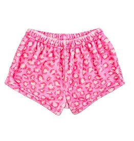 Comfy Cozy Pink Leopard Plush Shorts