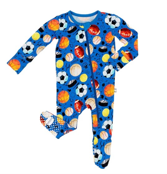 Macaron Blue Sports Footie