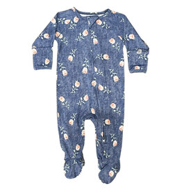 Roxanne Denim Floral Footie