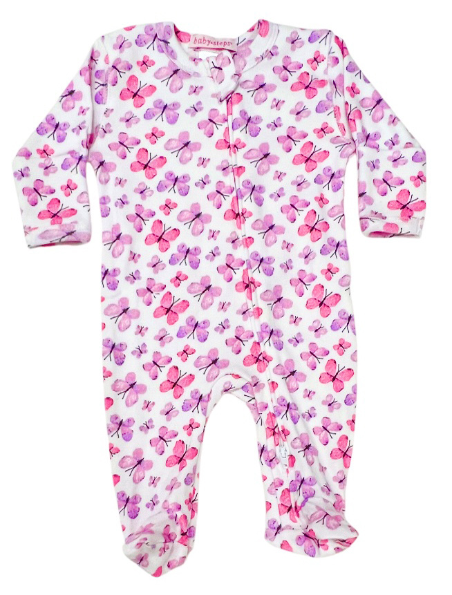 Baby Steps Pretty Butterfly Footie