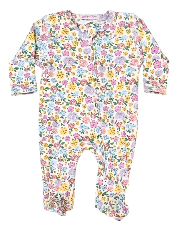Baby Steps Floral Garden Footie